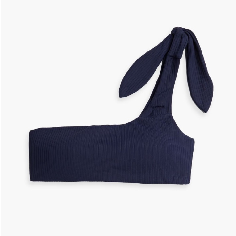 Eberjey Navy Bandeau One Shoulder Bikini
